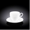 Набор из 4-х чайных чашек с блюдцами 220мл WL-993009/4C