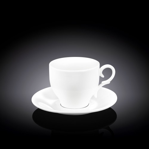 Набор из 4-х чайных чашек с блюдцами 220мл WL-993009/4C