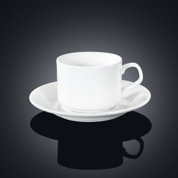 Набор из 2-х чайных чашек с блюдцами 215мл WL-993112/2C